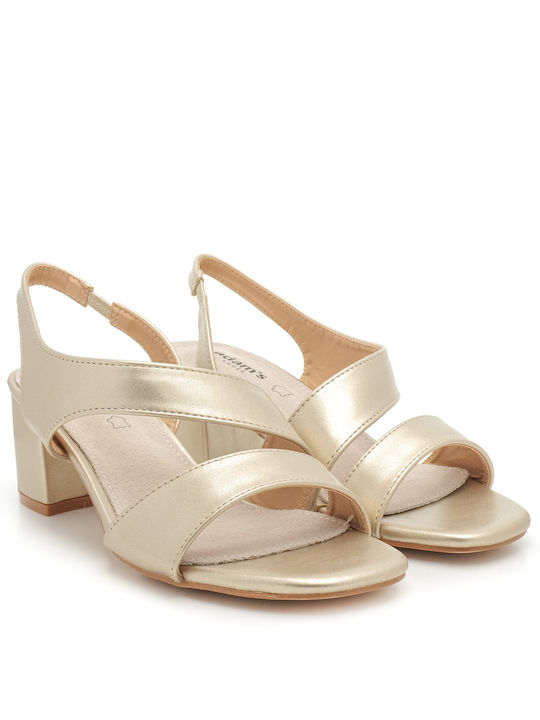 Adam's Shoes Damen Sandalen in Gold Farbe