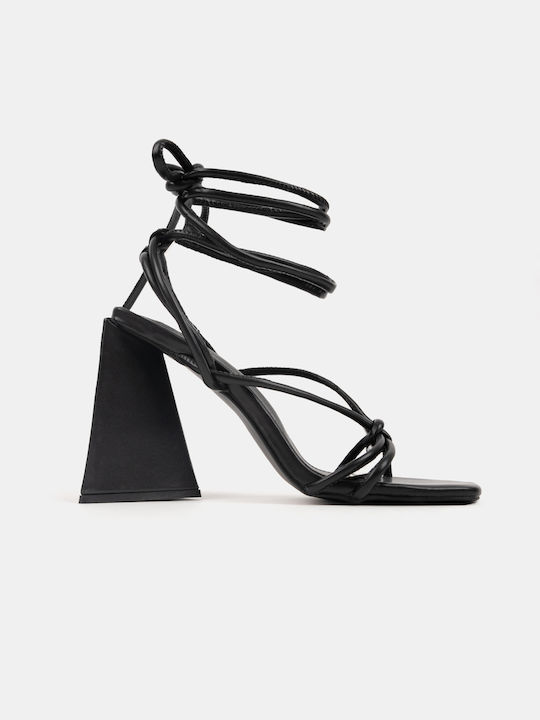 Women's Sandals with Chunky Heel Black