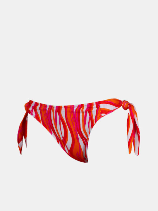 Bikini Bottoms cu benzi multicolore în valuri