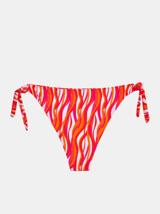 Bikini Bottoms Tied Plus Size Waves Waves