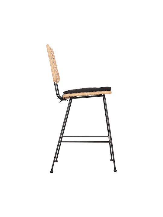 Stool for Bar Outdoor Black 53x56x107cm
