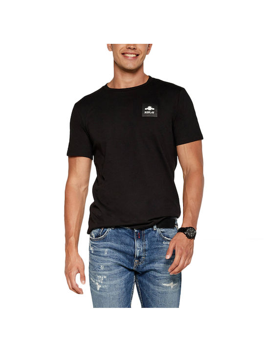 Replay Herren T-Shirt Kurzarm Schwarz