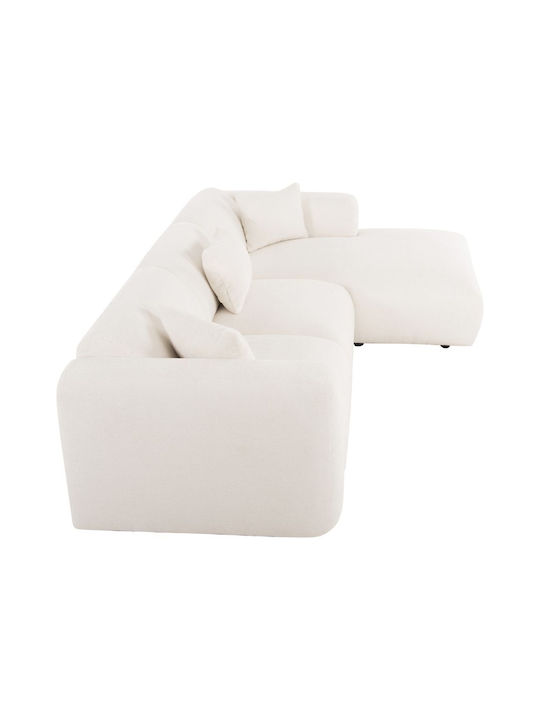 Bricken Corner Couch with Right Corner White 282x160x72 cm