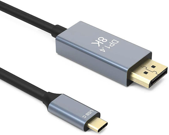 Video Cable USB-C Male to DisplayPort Black 1.8m