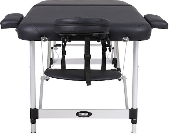 Mobiak Aluminum Portable/Folding Black Massage and Physiotherapy Bed 185x70cm