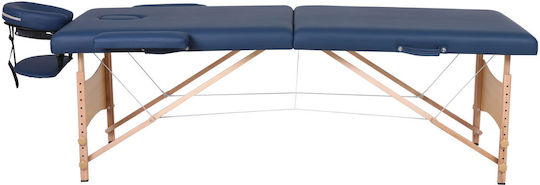 Mobiak Wooden Folding Blue Massage and Physiotherapy Bed 185x70cm