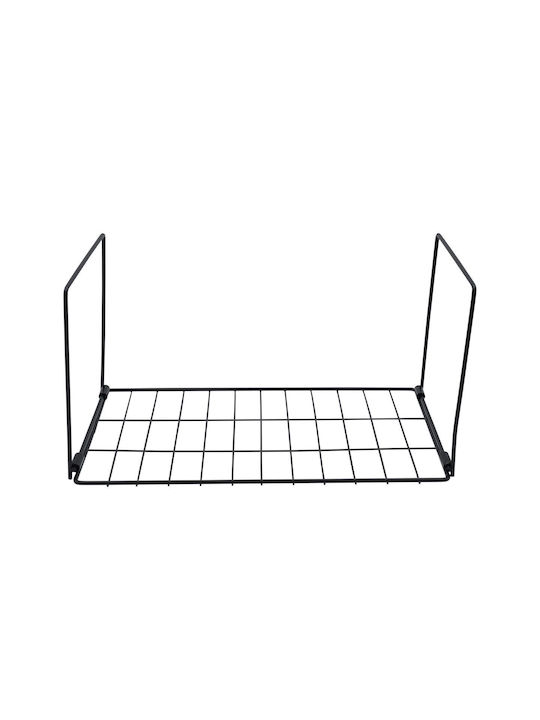 Uncle George Wall Metal Shelf 39x19x20cm Black