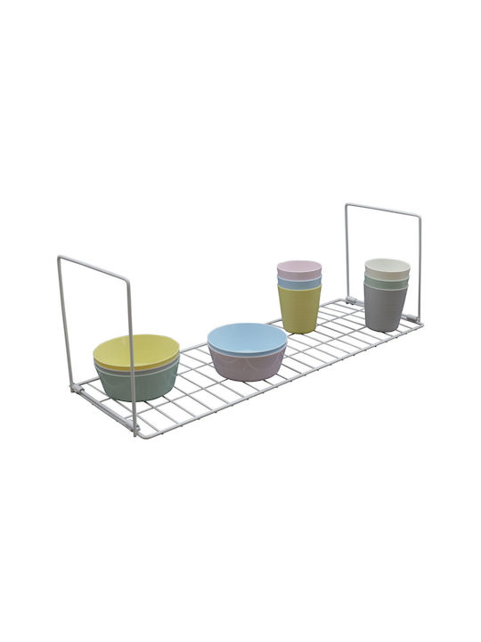 Uncle George Wall Metal Shelf 60x20x20cm White