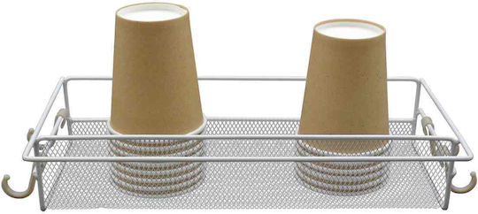 Uncle George Wandmontage Metallisches Regal 6cm Weiß