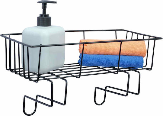 Uncle George 04.02.01-0008-Schwarz Wandmontierte Badezimmerregale Metallisch 34x15x13cm