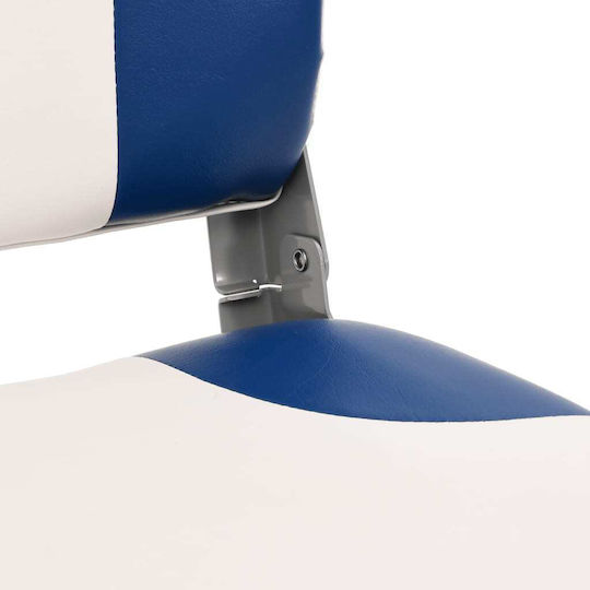 Folding Boat Seat 2 Pcs Blue White 41x36x48 cm 3284284