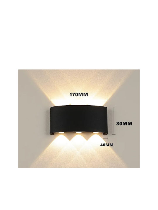 Powertech Wall-Mounted Outdoor Spot Light LED IP65 6W with Natural White Light 17x8x4εκ.