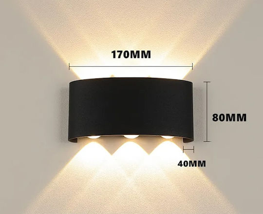 Powertech Επιτοίχιο Εξωτερικό Σποτ LED IP65 6W με Φυσικό Λευκό Φως 17x8x4εκ.