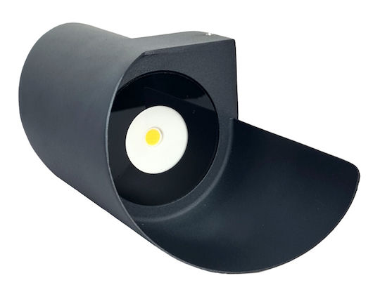 Powertech Spot de exterior montat pe perete LED IP65 10W cu Alb Rece Lumină 10x10x28εκ.