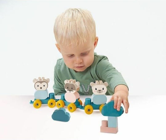 Ecoiffier Τουβλάκια Animal Train Bear Ξύλινα για 1+ Έτους 28τμχ