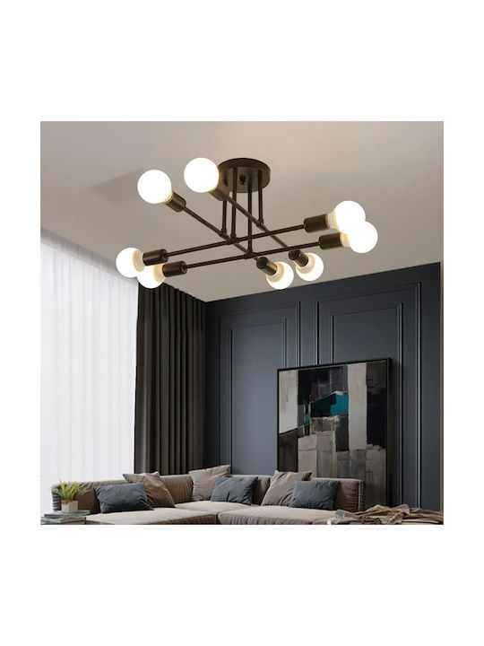Powertech Ceiling Mount Light 70cm Black with Socket E27
