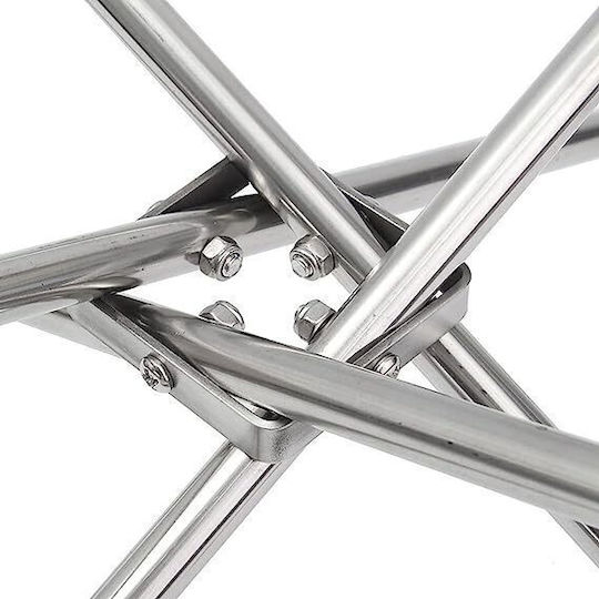 Portable Campfire Stand Zola Non-slip Edges Foldable 41.5x37 Cm Silver