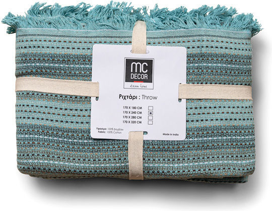 Mc Decor 33001 Cuvertură Pentru Canapea 2 Locuri 170x240 cm Turcoaz 33001