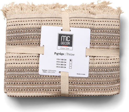 Mc Decor 33001 Cuvertură Pentru Canapea 3 Locuri 170x280 cm Ecru 33001