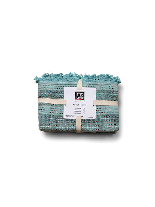 Mc Decor 33001 Ριχτάρι Τριθέσιου Καναπέ 170x280εκ. Aqua - Mcdecor