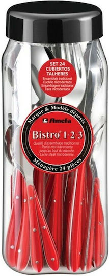 Amefa Bistro Set de Tacâmuri Inoxidabil Negre 24buc