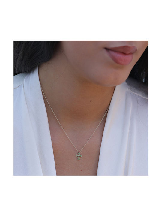 Damen Gold Kreuz 9K mit Kette