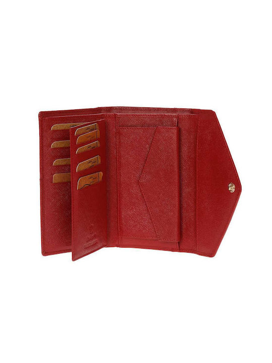 Large Leather Women's Wallet Classic with RFID Red