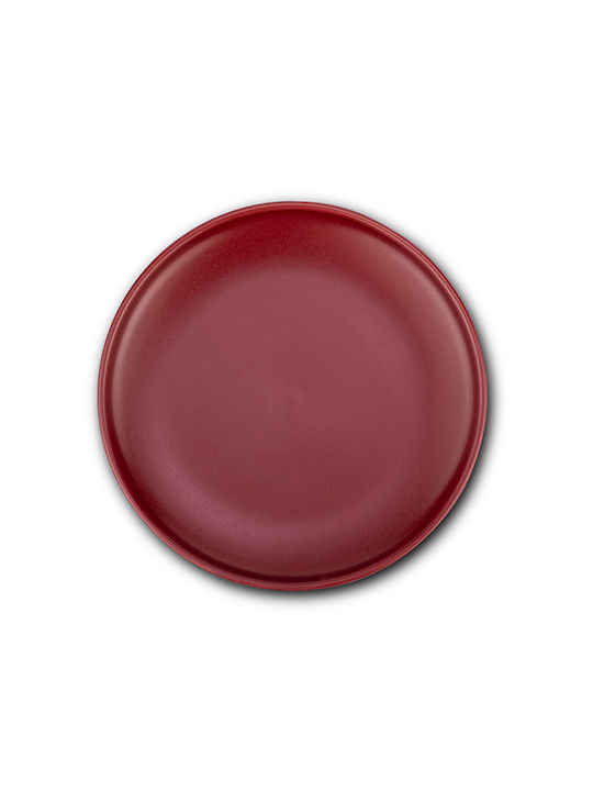 Nava Soho Plate Desert Ceramic Red with Diameter 20cm