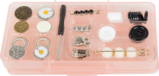 Button Replacement Kit Zola 40 Pieces Buttons Thread Needle Screwdriver Safety Pin Plastic