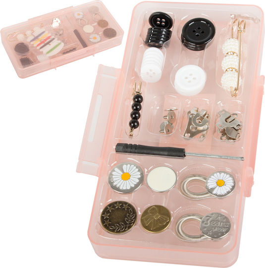 Button Replacement Kit Zola 40 Pieces Buttons Thread Needle Screwdriver Safety Pin Plastic