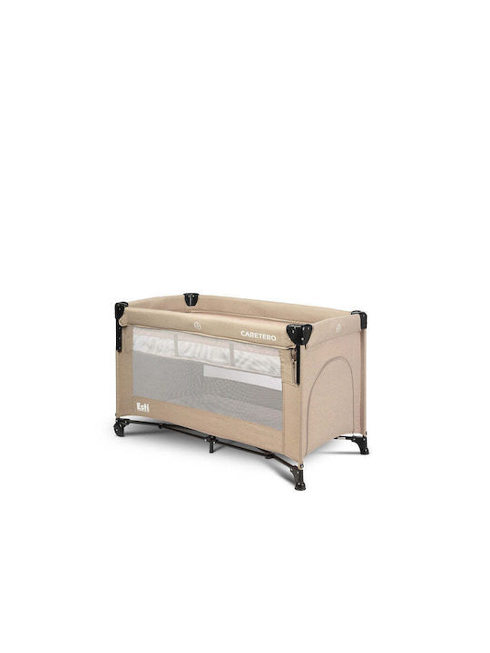 Caretero Esti Playpen 2 Levels with Mattress Brown 126x65cm