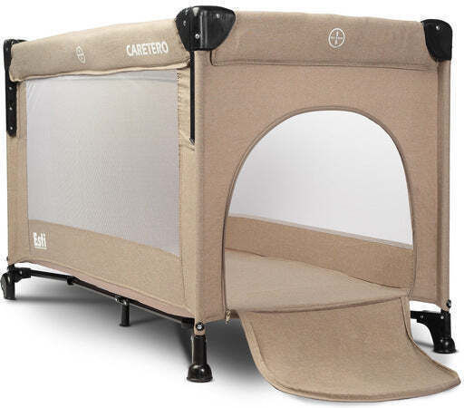 Caretero Esti Playpen 2 Levels with Mattress Brown 126x65cm