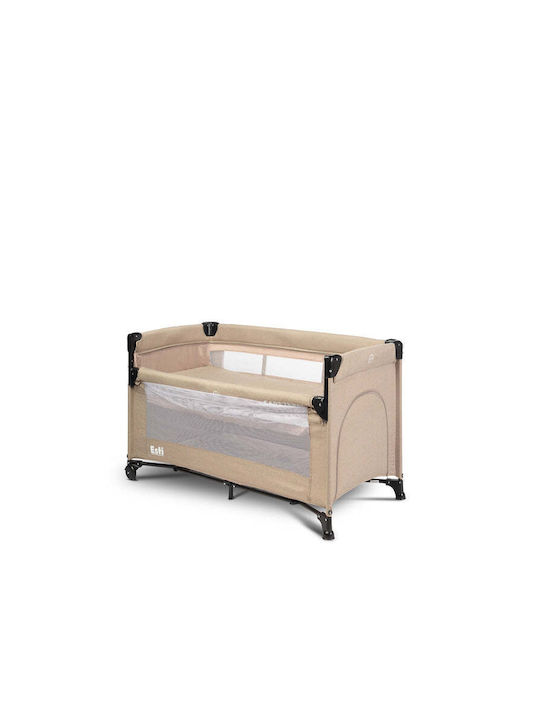 Caretero Esti Playpen 2 Levels with Mattress Brown 126x65cm