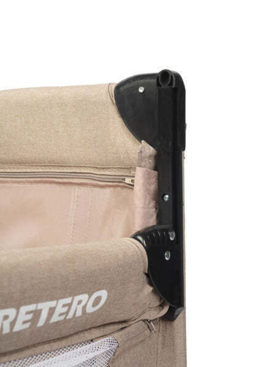Caretero Esti Playpen 2 Levels with Mattress Brown 126x65cm