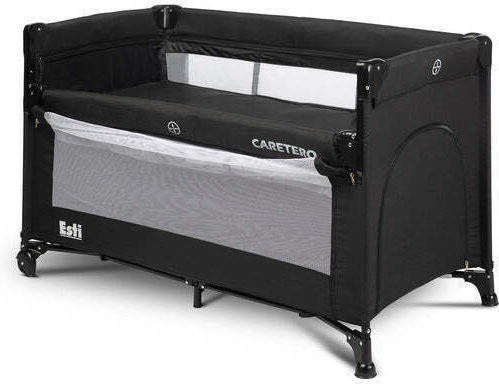 Caretero Esti Playpen 2 Levels with Mattress Black 126x65cm