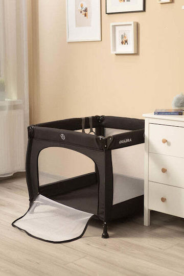 Caretero Quadra Πάρκο με Στρώμα Black 82x82cm