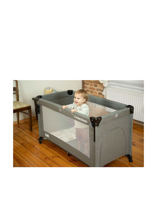 Caretero Esti Кошара за игра 2 Нива с Матрак Black 126x65см