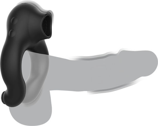 Armony Vibrating Cock Ring Schwanz Silikon Schwarz