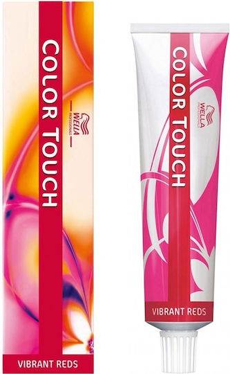 Wella Color Touch Vibrant Reds Полуперманентна Боя За Коса Без Амоняк 4/57 Кехлибарено Кестеняво Кафяво 60мл