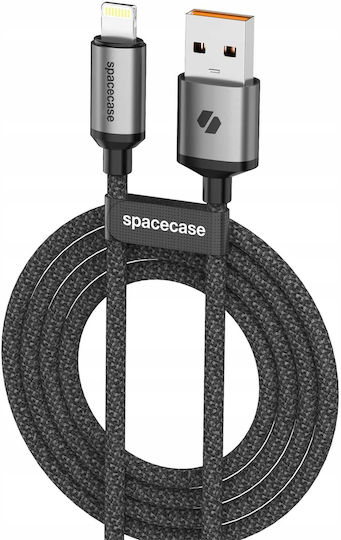 Spacecase Cl04 Редовна USB-A към Lightning кабел Черен 1м (122087)