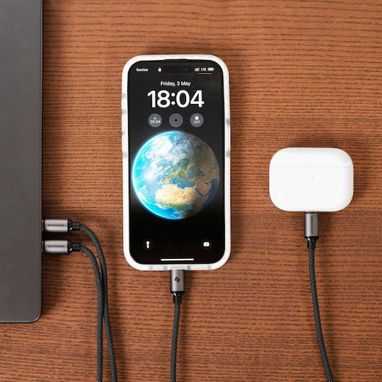 Spacecase Cl05 Regular la Cablu Lightning 20W Negru 1m (122093)