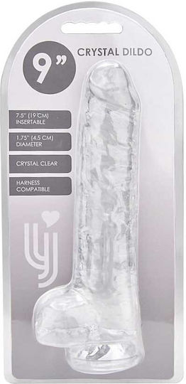 Loving Joy Realistisches Dildo mit Hoden Transparent 23cm
