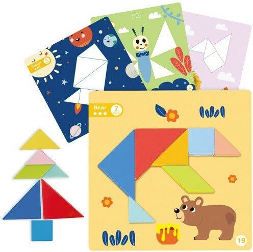 Детски Пъзел Magnetic Tangram 18бр Tooky Toys