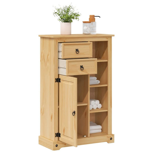 vidaXL Badezimmerschrank B70xT33xH110cm Braun
