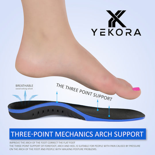 Yekora Foot Expert Анатомични Ортопедични Стелки за Обувки с Пяна с Памет 2 Броя