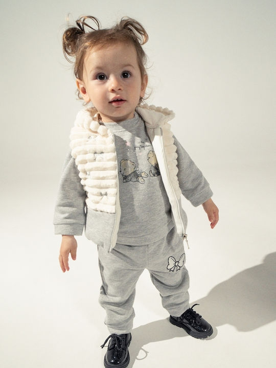 Evita Kids Sweatpants Set Grey 3pcs