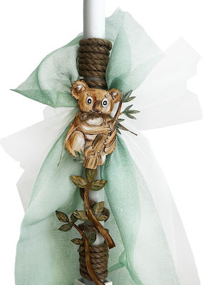 Christening Candle Wooden Koala Branch