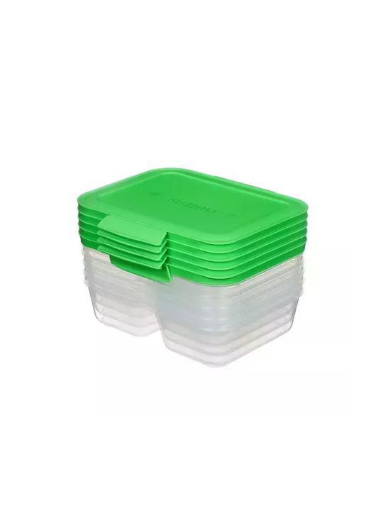 Sistema Microwave Plastic Lunch Box Green 19x12.9cm 5pcs