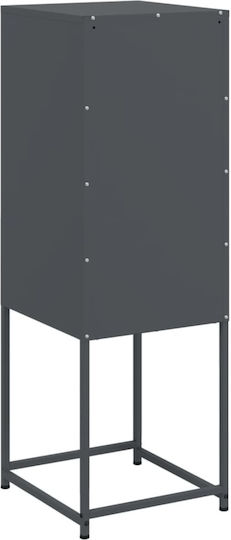 Метален Офисен Шкаф Антрацит 36x39x107см