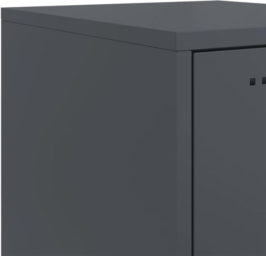 Метален Офисен Шкаф Антрацит 36x39x107см